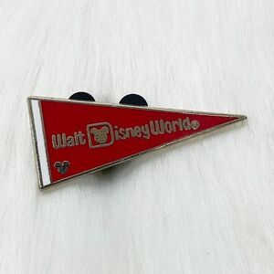 🔮 5/$25 Disney‎ Red Disney World Flag Pin